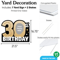 Custom Face 30th Birthday Photo Yard Sign