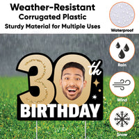 Custom Face 30th Birthday Photo Yard Sign