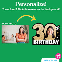 Custom Face 30th Birthday Photo Yard Sign
