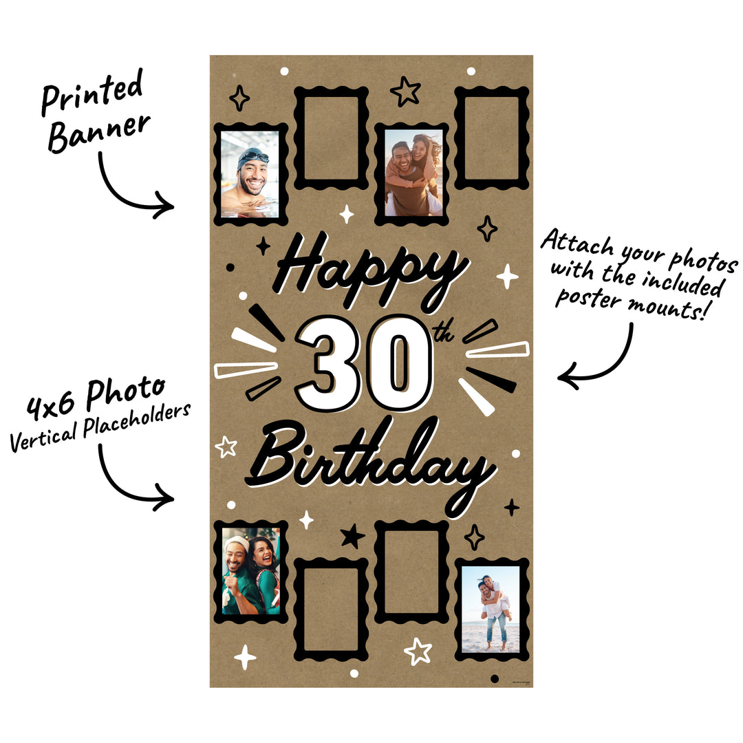 Photo banner with 8 slots and poster mounts included