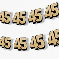 adult 45th birthday party garland banner