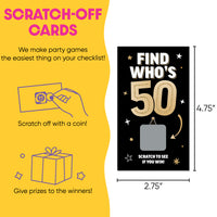 Custom Face 50th Birthday Scratch Off Card Game - 22 Ct
