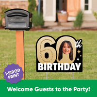 Custom Face 60th Birthday Photo Yard Sign