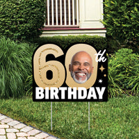 Custom Face 60th Birthday Photo Yard Sign