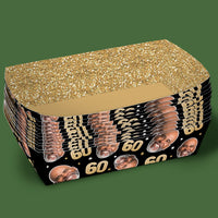 Custom Face 60th Birthday Paper Food Trays - 12 Ct