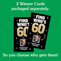 Custom Face 60th Birthday Scratch Off Card Game - 22 Ct