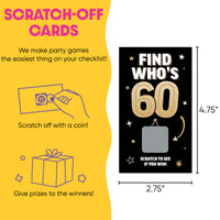Custom Face 60th Birthday Scratch Off Card Game - 22 Ct