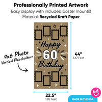 60th birthday banner 4x6 photo placeholders detail view