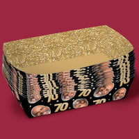 Custom Face 70th Birthday Paper Food Trays - 12 Ct