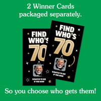 Custom Face 70th Birthday Scratch Off Card Game - 22 Ct
