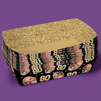 Custom Face 80th Birthday Paper Food Trays - 12 Ct