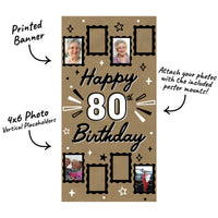 Kraft photo banner with 8 slots and mounts included