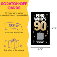 Custom Face 90th Birthday Scratch Off Card Game - 22 Ct
