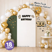 100th Birthday Backdrop Decals