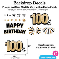 100th Birthday Backdrop Decals