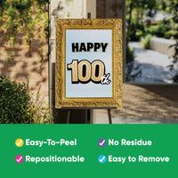 100th Birthday Backdrop Decals