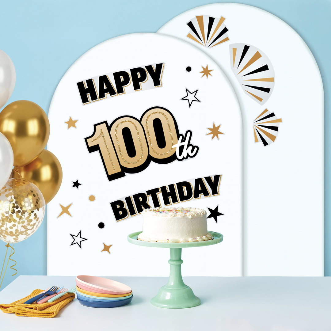 100th Birthday Backdrop Decals