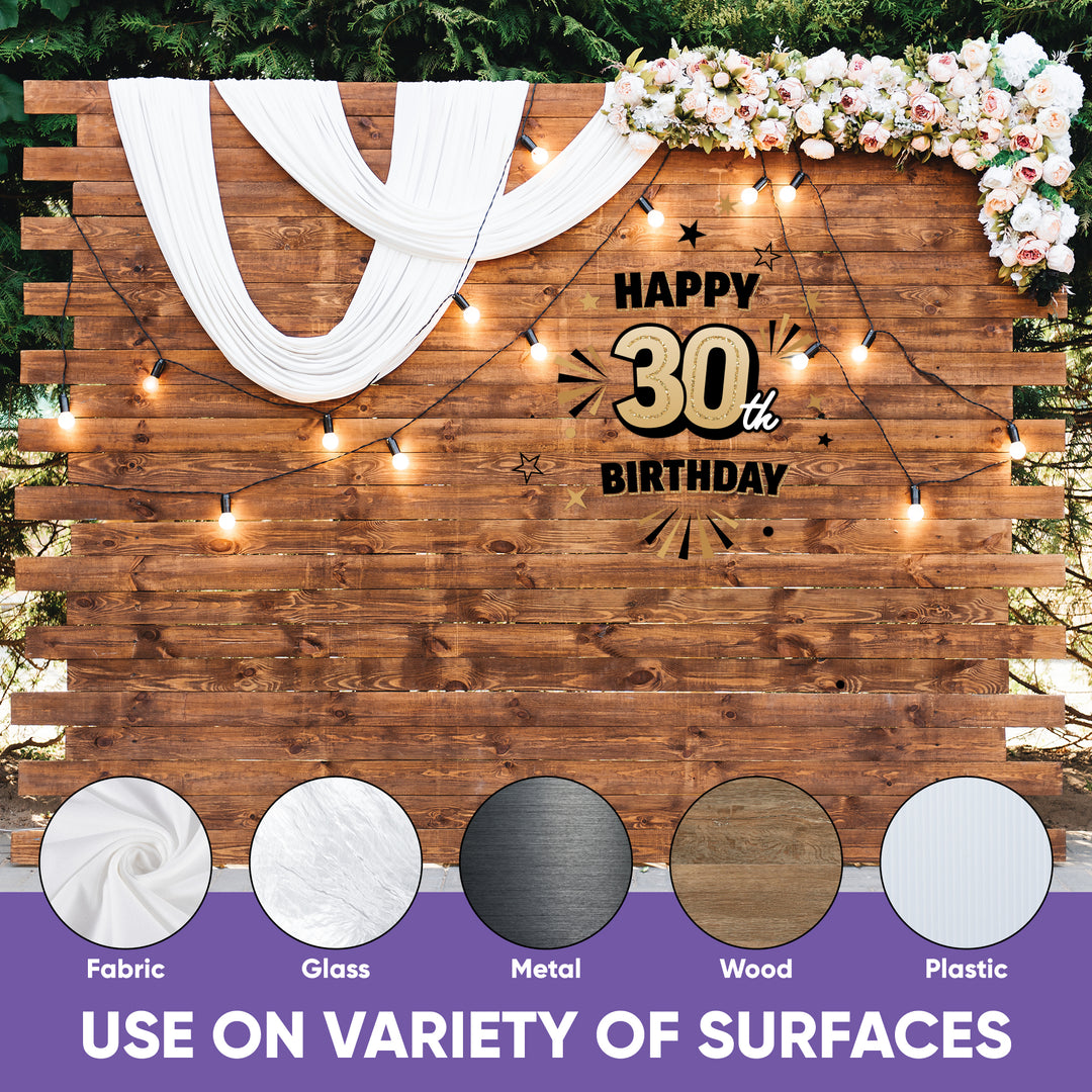30th Birthday Backdrop Decals