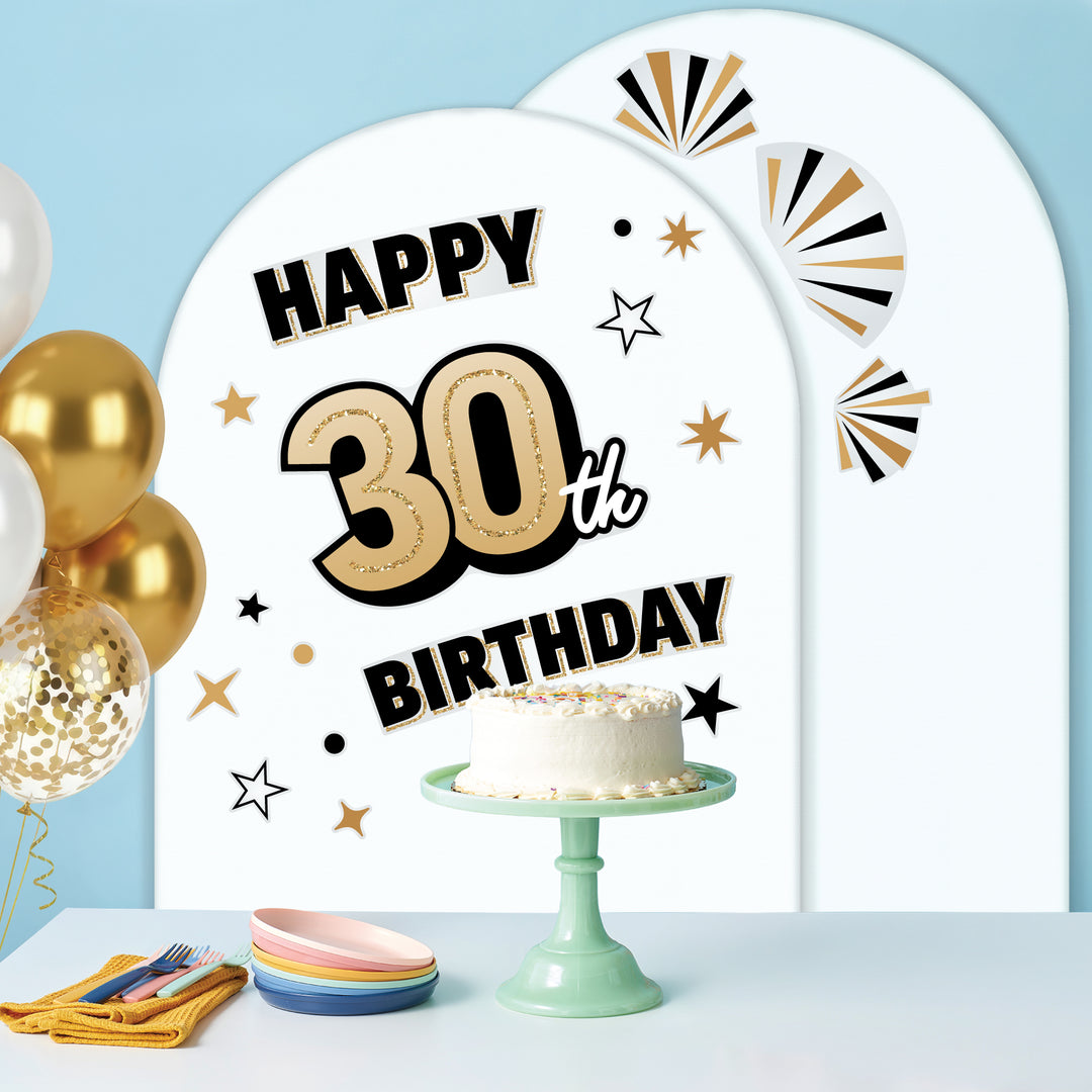 30th Birthday Backdrop Decals