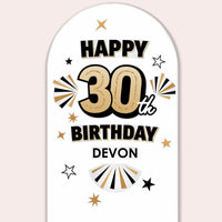 Custom Text 30th Birthday Backdrop Decals