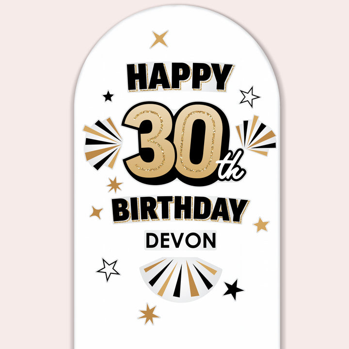 Custom Text 30th Birthday Backdrop Decals