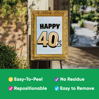 40th Birthday Backdrop Decals