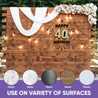 40th Birthday Backdrop Decals
