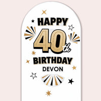 Custom Text 40th Birthday Backdrop Decals