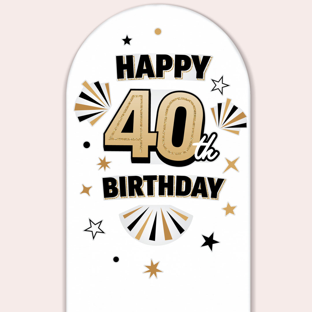 40th Birthday Backdrop Decals
