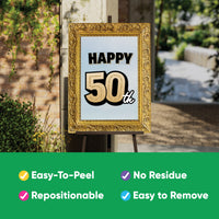 50th Birthday Backdrop Decals