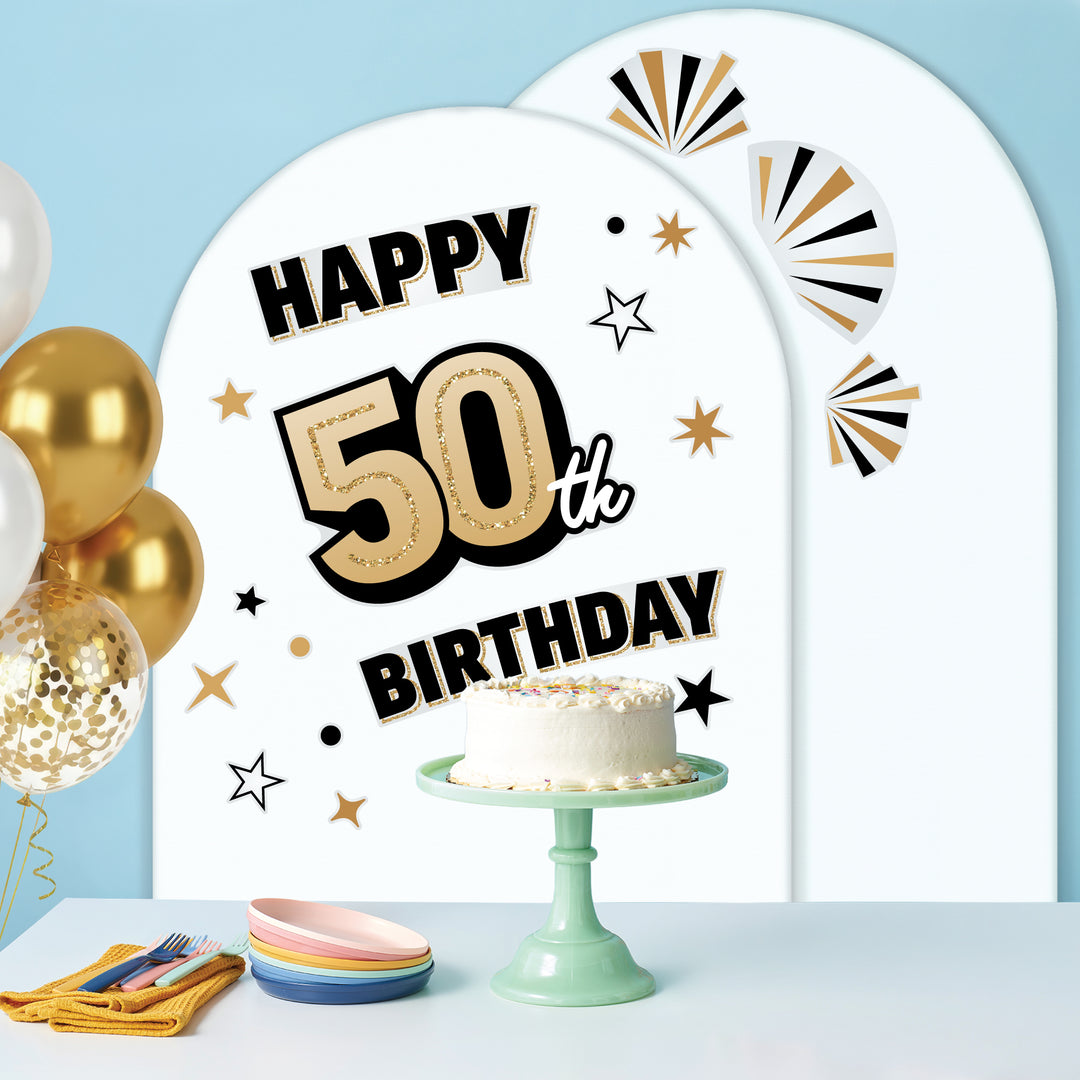 50th Birthday Backdrop Decals