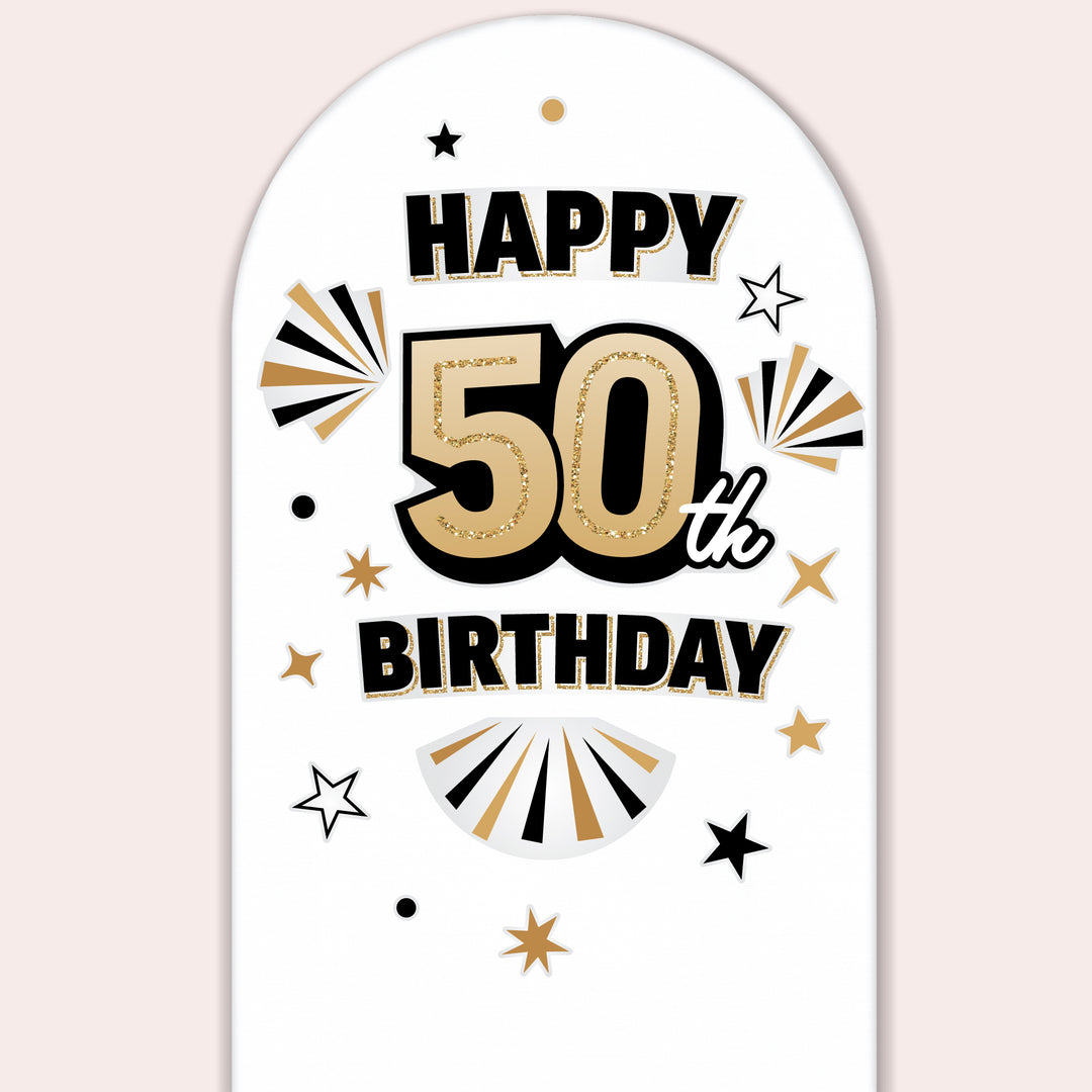 50th Birthday Backdrop Decals
