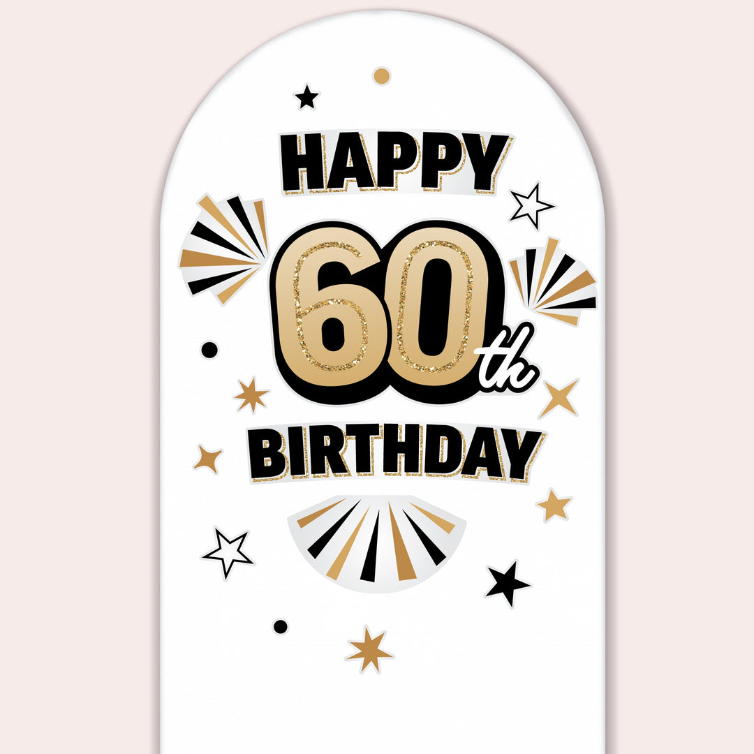60th Birthday Backdrop Decals