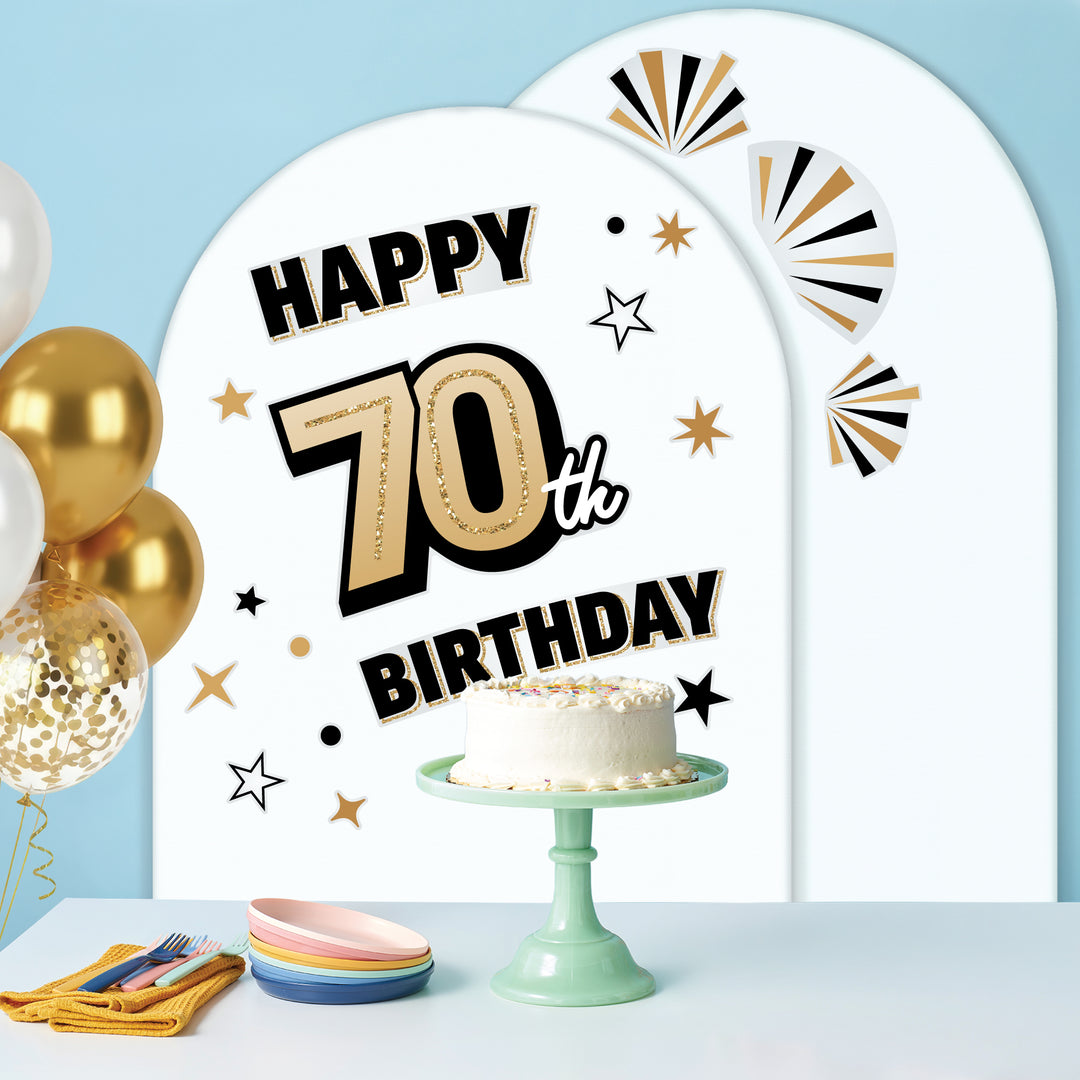 70th Birthday Backdrop Decals