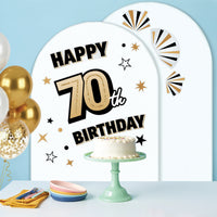 70th Birthday Backdrop Decals