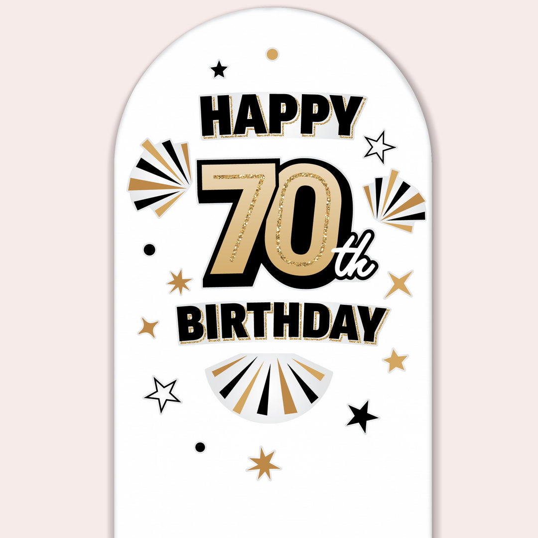 70th Birthday Backdrop Decals