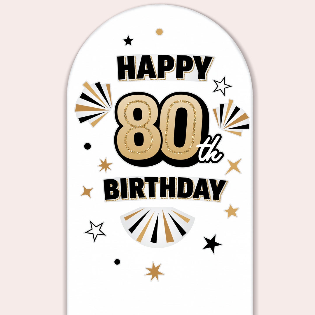 80th Birthday Backdrop Decals