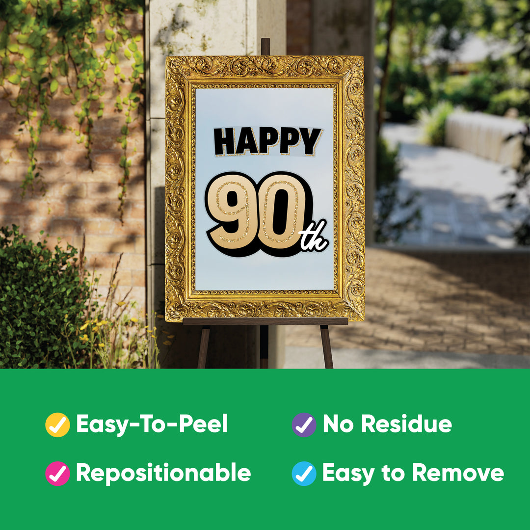 90th Birthday Backdrop Decals