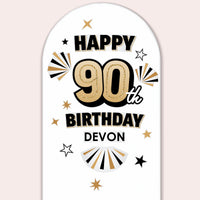 Custom Text 90th Birthday Backdrop Decals