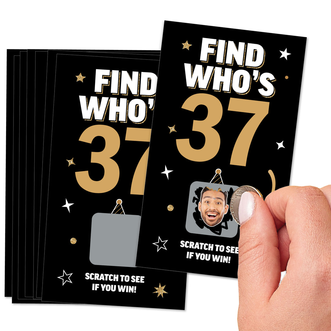 Custom Face Birthday Scratch Off Card Game - 22 Ct