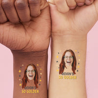Custom Golden Birthday Temporary Tattoos - 12 Ct