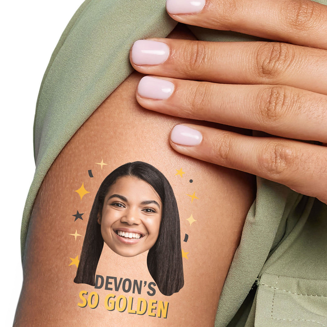 Custom Golden Birthday Temporary Tattoos - 12 Ct