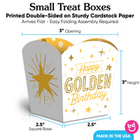 Golden Birthday Treat Boxes - 12 Ct