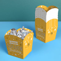 Golden Birthday Treat Boxes - 12 Ct
