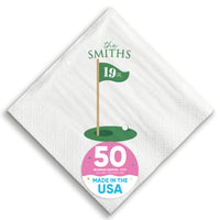 Custom Text - Golf Napkins - 50 Ct