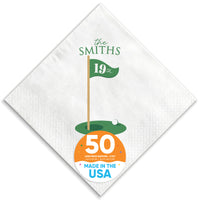 Custom Text - Golf Napkins - 50 Ct