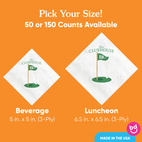 Custom Text - Golf Napkins - 50 Ct