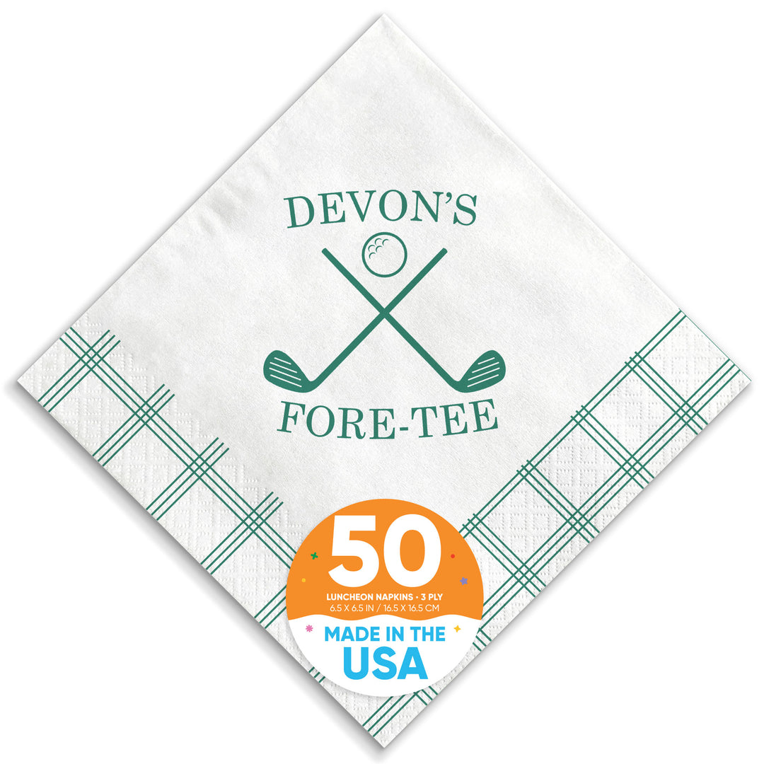 Custom Text Napkins - Golf
