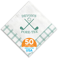 Custom Text Napkins - Golf