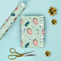 Custom Face Wrapping Paper - Golf